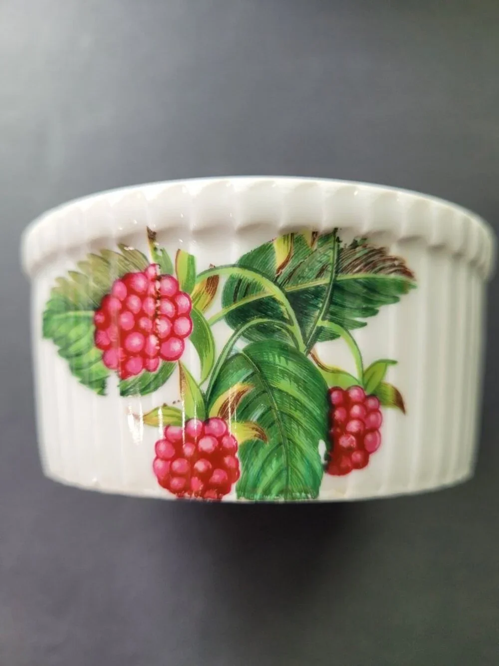 Vtg Porcelaine De Paris French Ramekins Fruit Berries Cottage‎ Garden Set Of 4